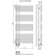 Полотенцесушитель водяной Астра П22 500х1096 (7+5+5+5) TERMINUS