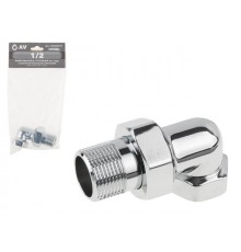 Американка угловая вн.-нар. 1/2" с уплотнительным кольцом ХРОМ AV Engineering