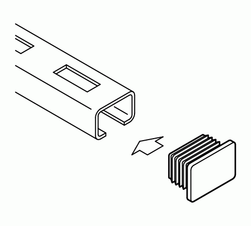 Заглушка для профиля Walraven BIS RapidRail, WM0 (27х18 мм), WM15 (30х20 мм)