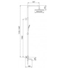 Душевая стойка Gappo G2491, хром, термостат