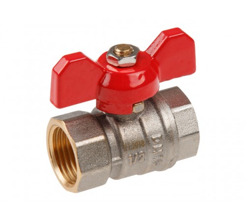 Кран шаровый 1/2" вн.-вн. бабочка PN30 AV Engineering