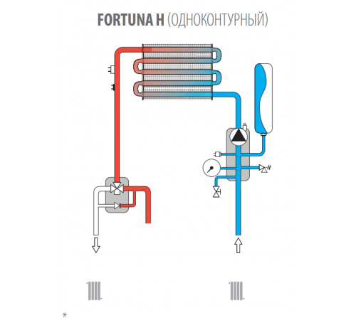 Газовый котел Ferroli Fortuna H F 13
