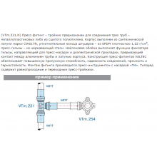 Тройник Valtec 32х16х32 пресс