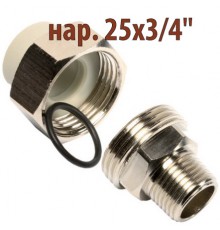 Раструбное соединение ПП Wavin Ekoplastik нар. 25х3/4"