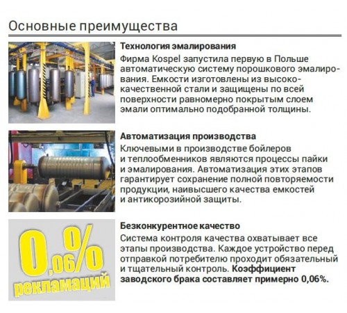 Бойлер косвенного нагрева Kospel Termo Hit WW-80