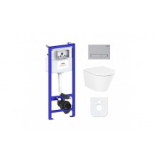 Комплект инсталляции и унитаза 6 в 1 Lavinia Boho Relfix Biore Compacto Rimless 77040087