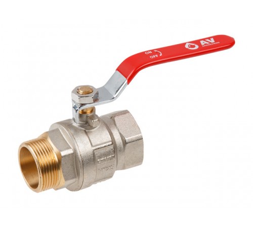 Кран шаровый 1 1/4" нар.-вн. ручка PN25 AV Engineering