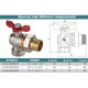 Кран шаровый с американкой 1" угловой Calido S30 бабочка