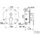 Смеситель для ванны встраиваемый трехканальный Armatura Hexa Ring 3529-410-00