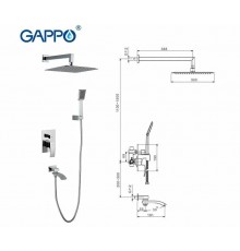 Душевая система скрытого монтажа Gappo G7107