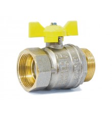Кран шаровый 3/4" стандарт нар.-вн. бабочка (ГАЗ) PN 40 LD