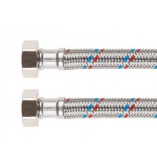 Подводка гибкая, SUS, гайка 3/4" - гайка 3/4" 50см AV Engineering (16 Bar, 100°С, теперь в пакете)