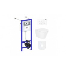 Комплект инсталляции и унитаза 6 в 1 Lavinia Boho Relfix Biore Compacto Rimless 77050173
