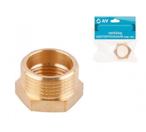 Переход шестиугольный нар.-вн. 1X3/4, AV Engineering