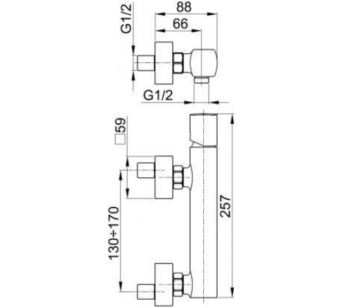 Смеситель для душа Armatura Morganit 4926-010-00