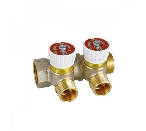 Коллектор с вентилями 3/4"х1/2" 2 вых. Icma
