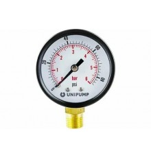 Манометр 1/4" 4 бар радиальный UNIPUMP