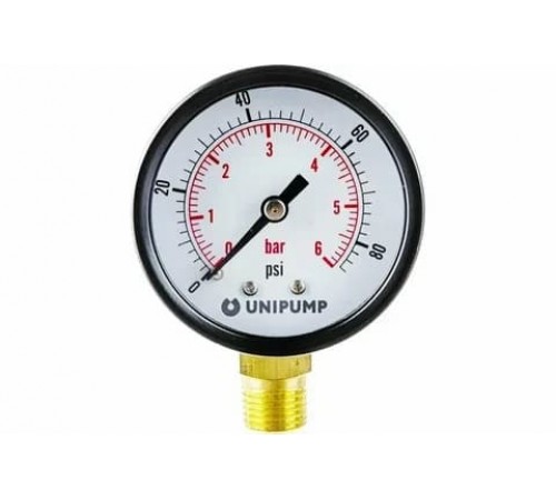 Манометр 1/4" 4 бар радиальный UNIPUMP