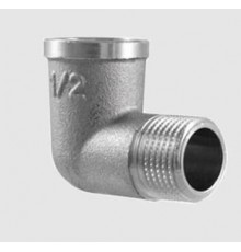 Колено ВН 1/2" никель TDM Brass