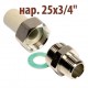 Резьбовое соединение ПП Wavin Ekoplastik нар. 25х3/4"