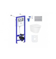 Комплект инсталляции и унитаза 7 в 1 Lavinia Boho Relfix Biore Compacto Rimless 87050171
