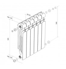 Радиатор алюминиевый Royal Thermo Indigo 500