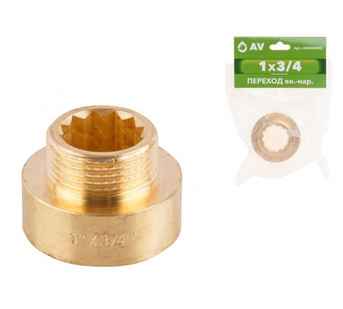 Переход вн.-нар. 1X3/4, AV Engineering