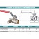 Кран шаровый с спускным клапаном 3/4" Calido S30 рычаг
