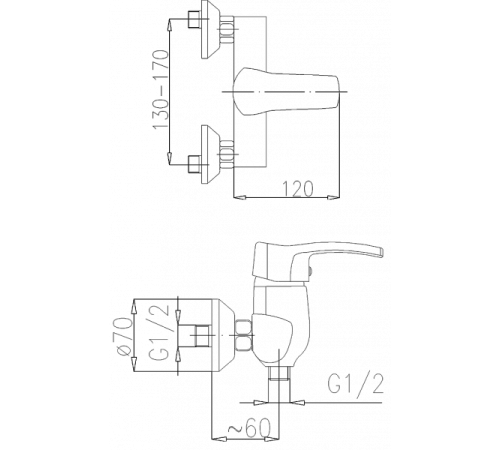 Смеситель для душа Armatura Kwarc 4206-010-00