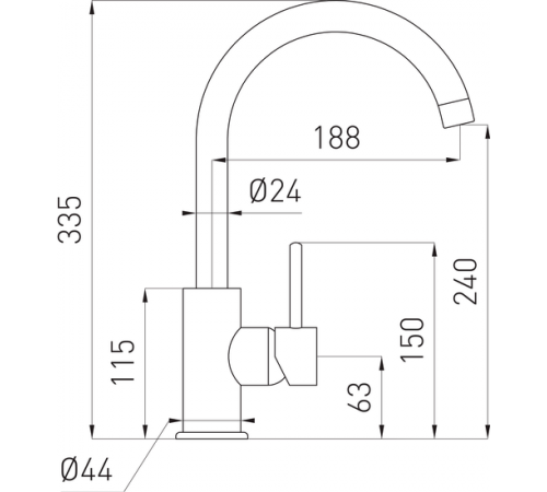 Смеситель для кухни Ferro Lugio BLG4
