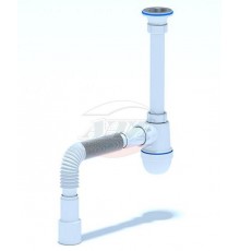 Сифон для умывальника АНИ ПЛАСТ 1 1/4"*40 с гибкой трубой 40*40/50 С1015
