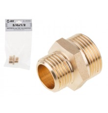 Ниппель нар.-нар. под евроконус 3/4"x1/2" AV Engineering