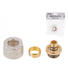 Евроконус (адаптер) 18(2.5)х3/4 для трубы многослойной HEAVY AV Engineering