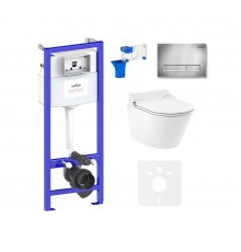 Комплект инсталляции и унитаза 7 в 1 Lavinia Boho Relfix Smart V-Clean  87561176