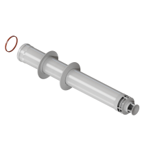 Труба коаксильная 60/100 L750 с наконечником KRATS