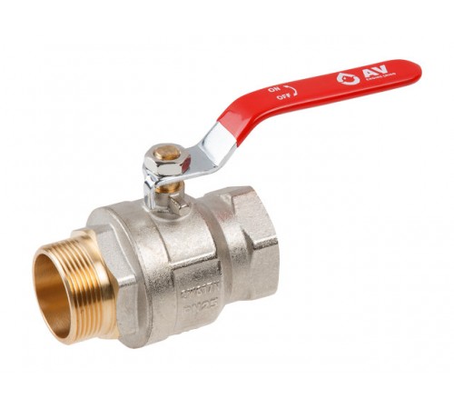Кран шаровый 1 1/2" нар.-вн. ручка PN25 AV Engineering