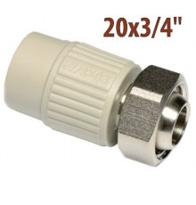 Евроконус ПП с накидной гайкой Wavin Ekoplastik вн. 20х3/4"