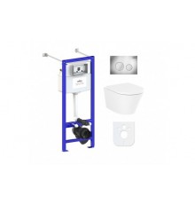 Комплект инсталляции и унитаза 6 в 1 Lavinia Boho Relfix Biore Compacto Rimless 77050174