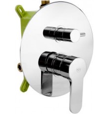Смеситель для ванны встраиваемый трехканальный Armatura Hexa Ring 4029-410-00