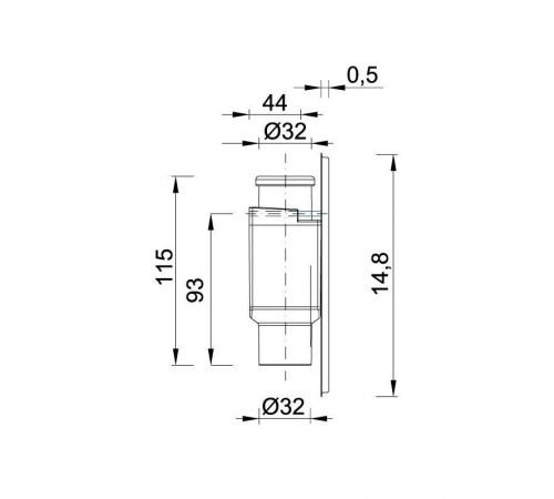 Сифон для кондиционера, скрытый, хром Styron STY-300-RM