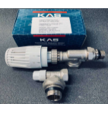 Комплект кранов для радиаторов 1/2" осевой (с термоголовкой) KAS