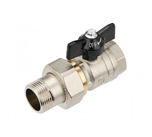 Кран шаровый 3/4" стандарт нар.-вн. бабочка (со сгоном) General Fittings