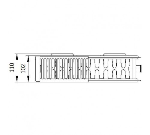 Стальной радиатор Лемакс Valve Compact тип 11 300x1300 с нижним подключением