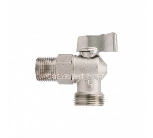 Кран для стиральной машины  1/2"x3/4" шаровый угловой ITAP 392