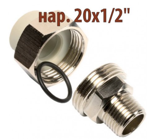 Раструбное соединение ПП Wavin Ekoplastik нар. 20х1/2"