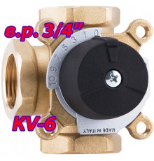 Трехходовой смесительный клапан Barberi ВР 3/4" Kv 6