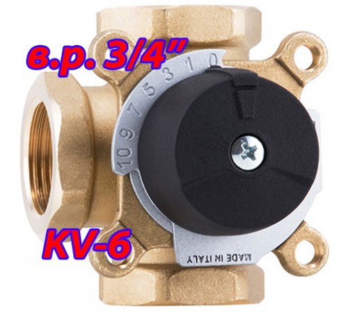 Трехходовой смесительный клапан Barberi ВР 3/4" Kv 6