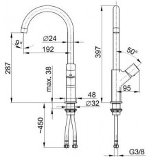 Смеситель для кухни Armatura Morganit 4923-915-00