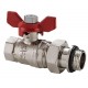 Кран шаровый с американкой 1" c кольцом уплотнения Calido S30 бабочка