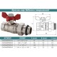 Кран шаровый с американкой 1" c кольцом уплотнения Calido S30 бабочка